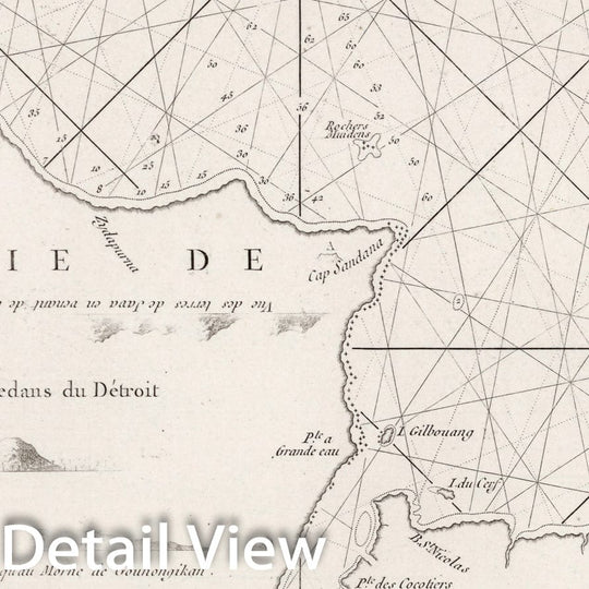 Historic Map : Nouveau plan des Detroits, situes a l'Est de Java et de Madura, 1810, Vintage Wall Decor