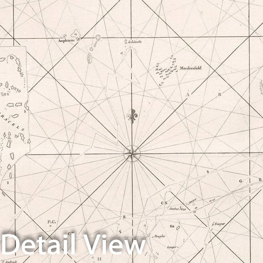 Historic Map : A Chart of the China Sea, 1810, Vintage Wall Decor