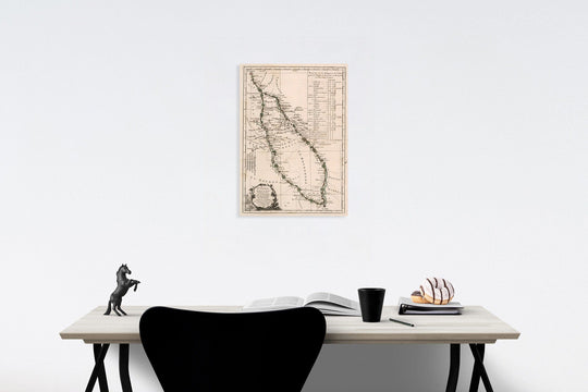 Historic Map : IVe. Feuille qui donne les routes de Paris a Lion, 1765, Vintage Wall Decor