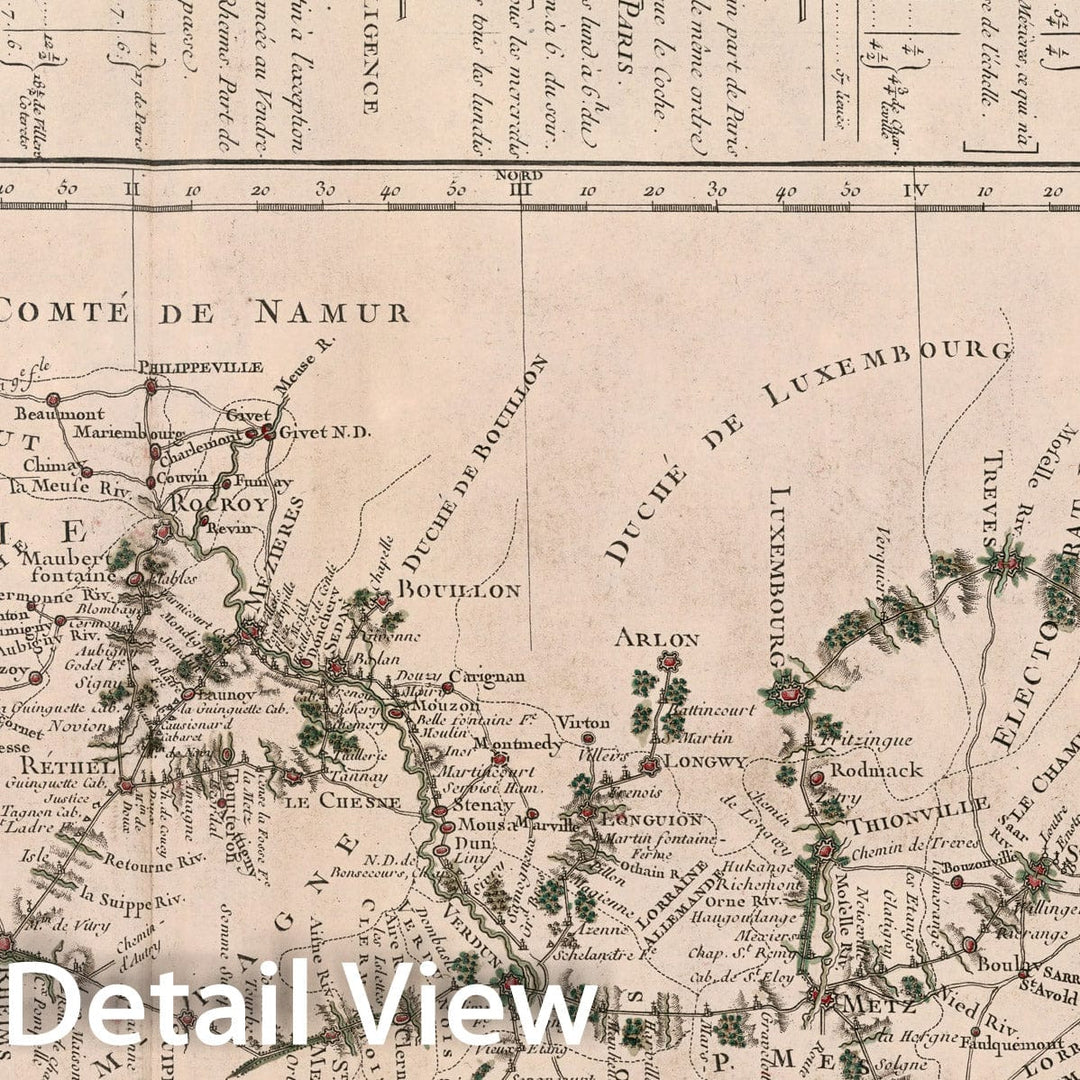 Historic Map : VIIe. Feuille, L'indicateur fidele, donne la troisieme route de Paris a Strasbourg, 1765, Vintage Wall Decor