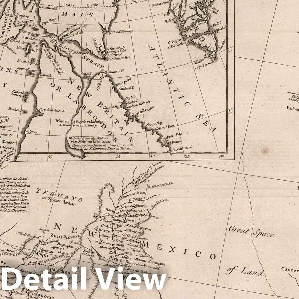 Historic Map : Vol. I. North America. Plate I, 1774, Vintage Wall Decor