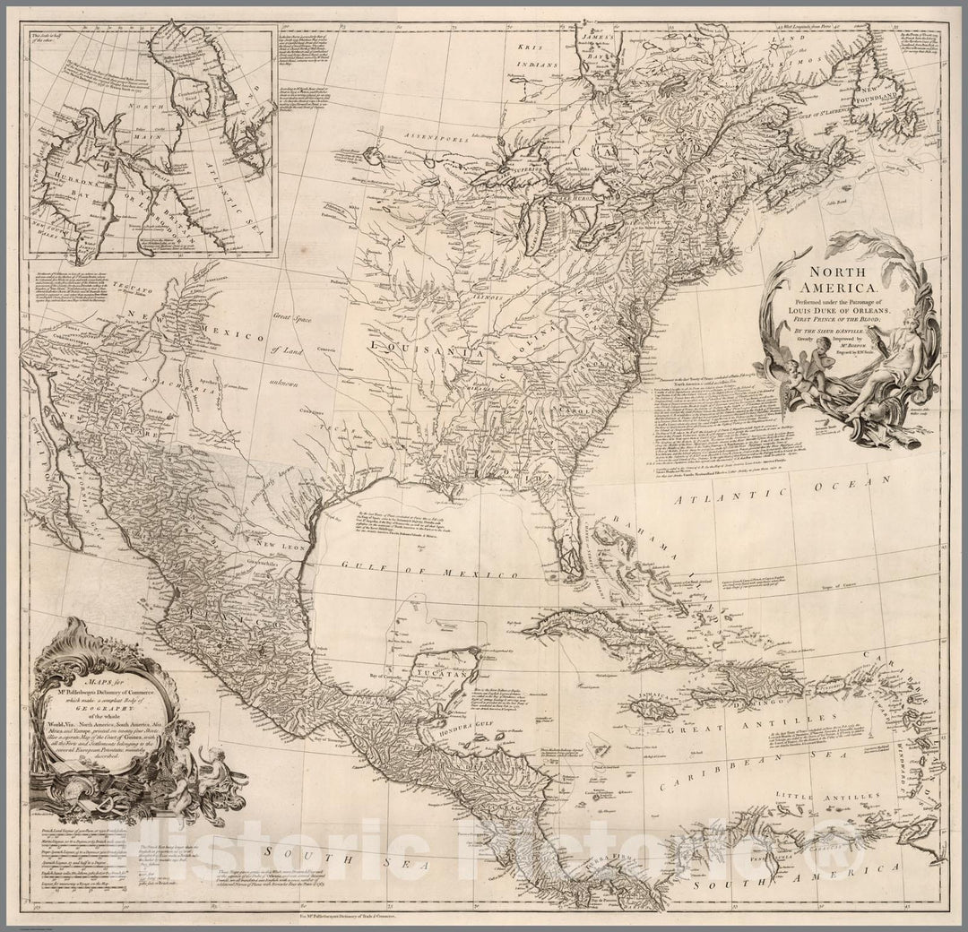 Historic Map : Composite Map: Vol. I. North America. Plate IV, 1774, Vintage Wall Decor