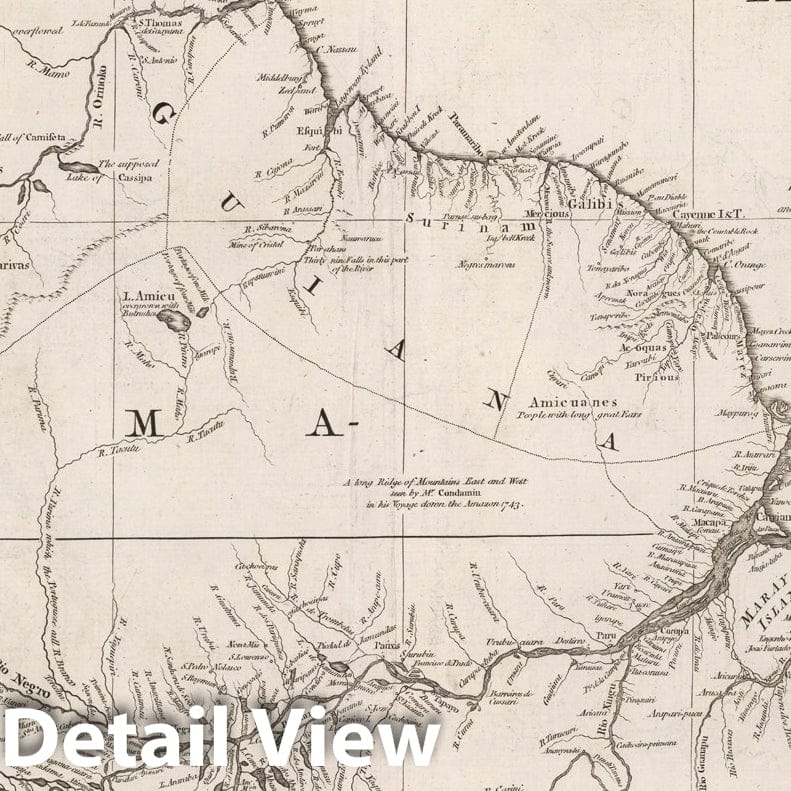 Historic Map : Vol. I. South America. Plate I. Amazonia, Terrafima, Part of Brasil and Peru, 1755, Vintage Wall Decor