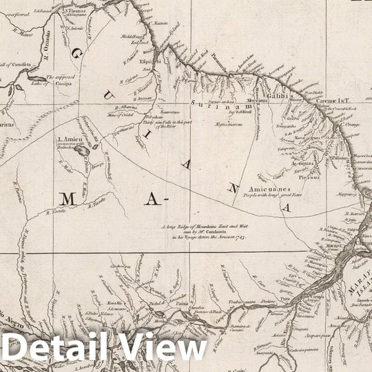 Historic Map : Vol. I. South America. Plate I. Amazonia, Terrafima, Part of Brasil and Peru, 1755, Vintage Wall Decor