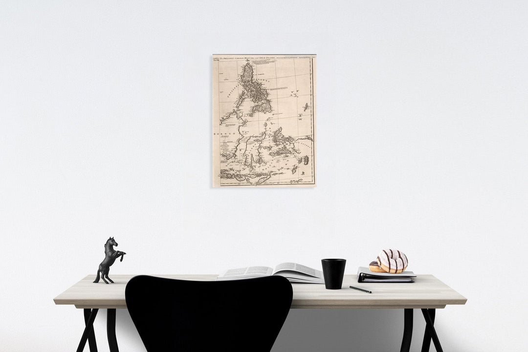 Historic Map : Vol. I. Asia. Part 2. Plate VIII. The Philippin, Carolin, Moluka and Spice Islands, 1755, Vintage Wall Decor