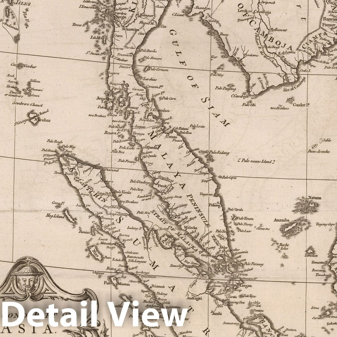 Historic Map : Vol. I. Asia. Part 2. Plate VII. The East peninsula of India, 1755, Vintage Wall Decor