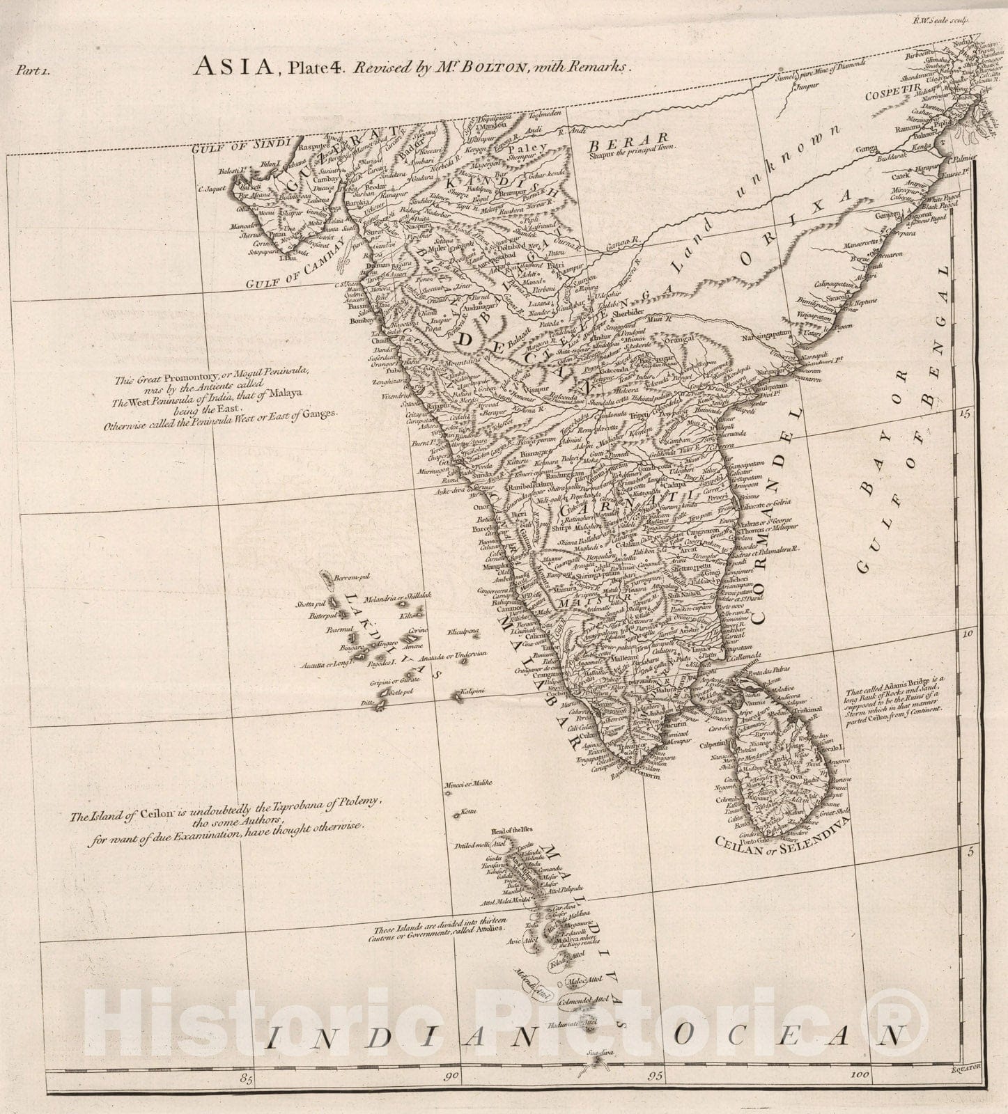 Historic Map : Vol. I. Asia. Part 1. Plate 4, 1755, Vintage Wall Decor