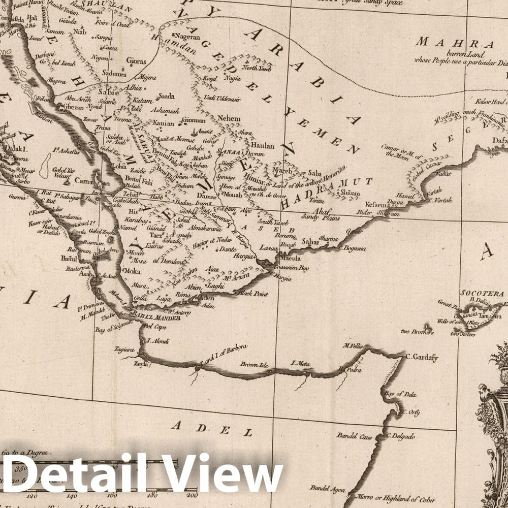 Historic Map : Vol. I. Asia. Part 1. Plate III. South Arabia, 1755, Vintage Wall Decor