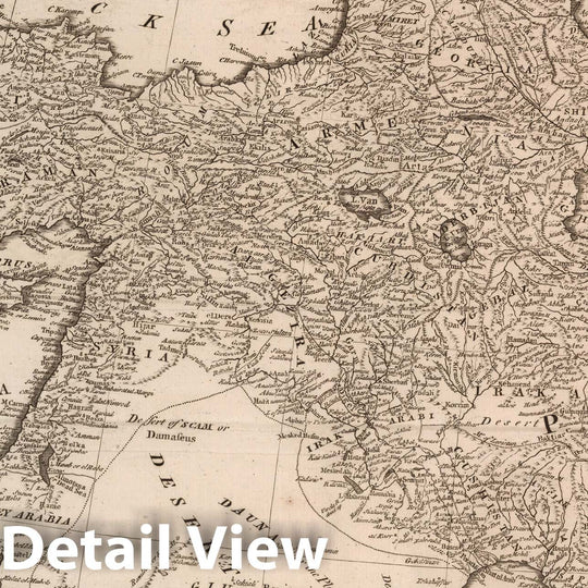 Historic Map : Vol. I. Asia. Part 1. Plate I. Including North Arabia, Turkish Dominions with most of Persia, 1755, Vintage Wall Decor