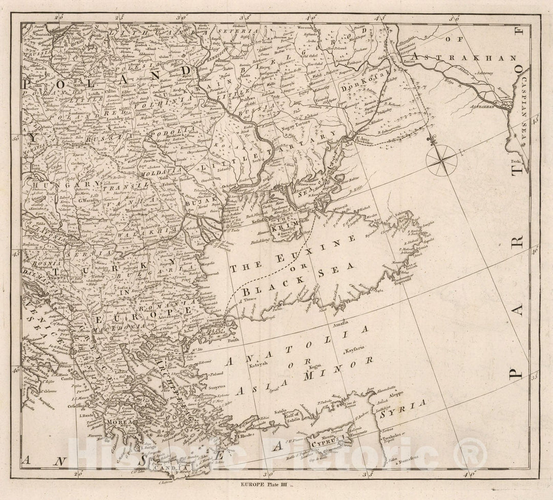 Historic Map : Vol. I. Europe. Plate IIII, 1774, Vintage Wall Decor