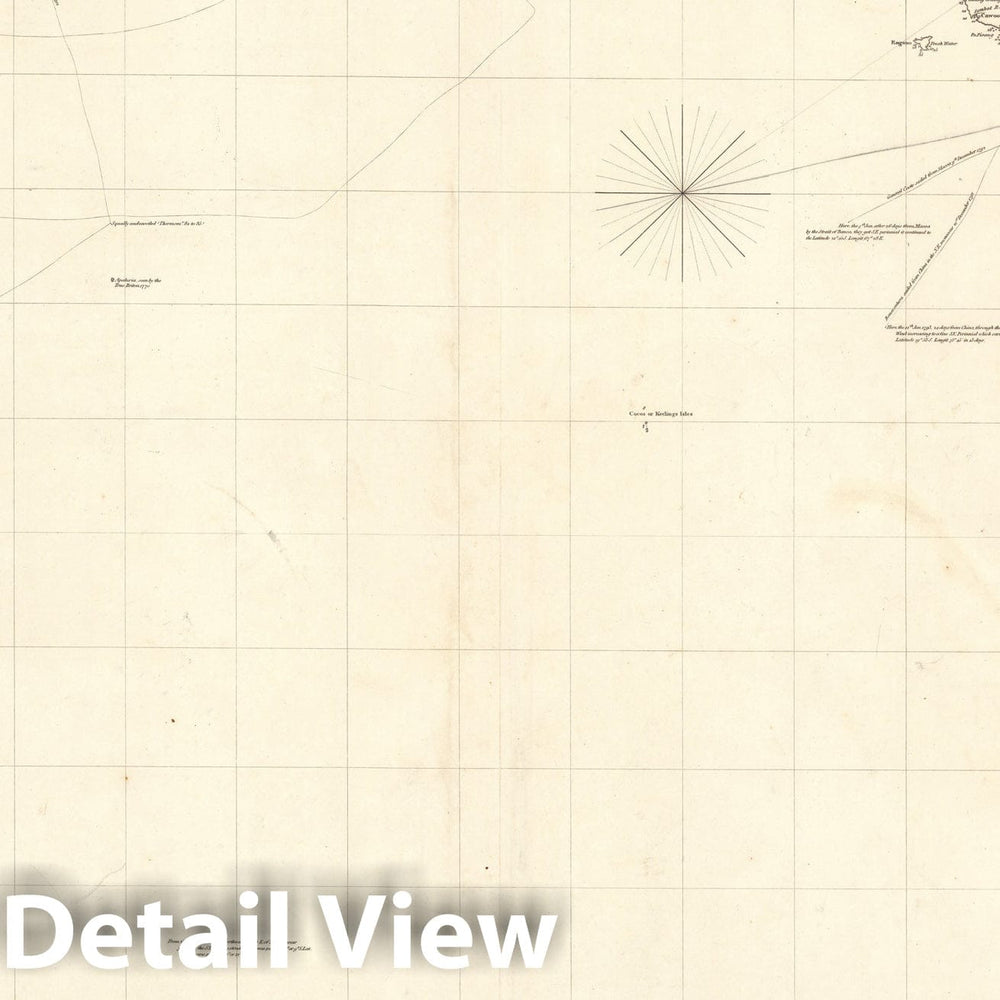 Historic Map : Chart of the Indian Ocean (Southeast), 1812, Vintage Wall Decor