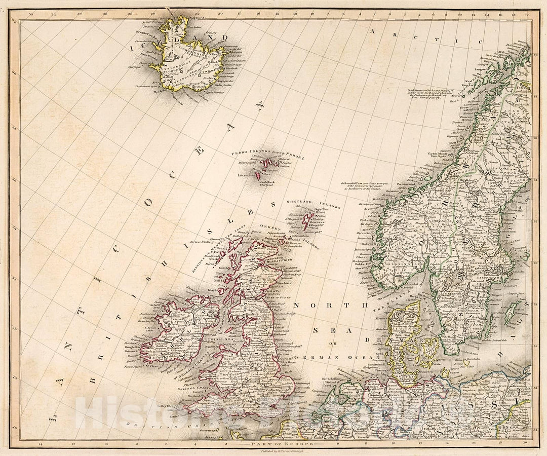 Historic Map : Europe : exhibiting its present political divisions. V, 1841, Vintage Wall Decor