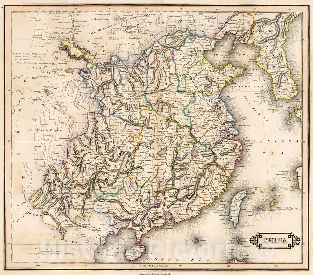 Historic Map : China, 1841, Vintage Wall Decor