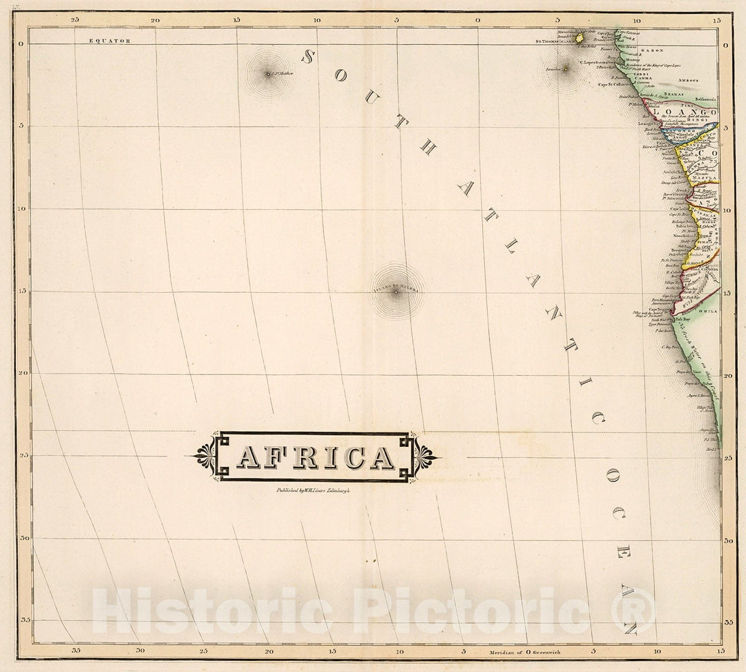 Historic Map : Africa (Southwest part). LV, 1841, Vintage Wall Decor