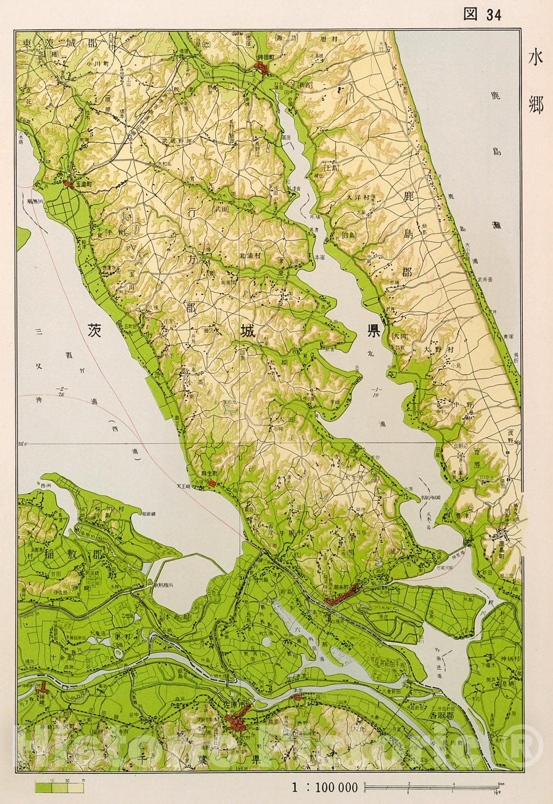 Historic Map : Mizu Machi , Japan, 1956, Vintage Wall Decor