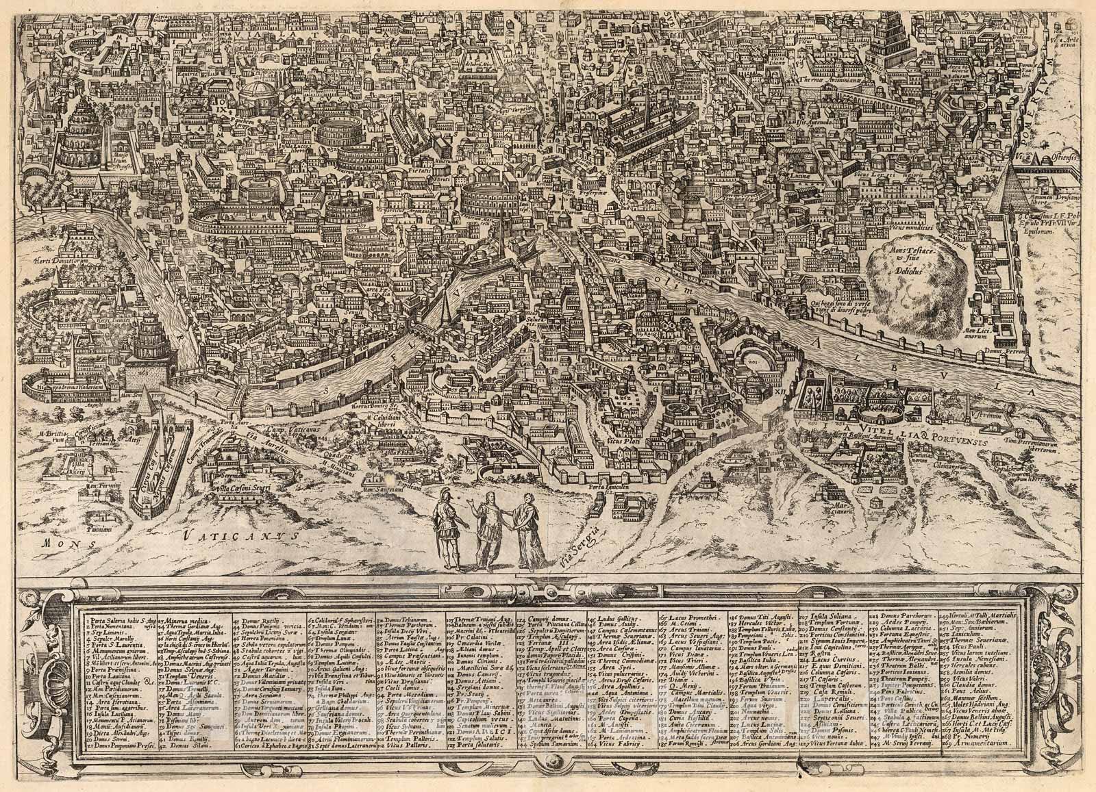 Historic Map : Vol IV (55) Antiquae Urbis Romae (Rome) (lower sheet)., 1640, Vintage Wall Decor