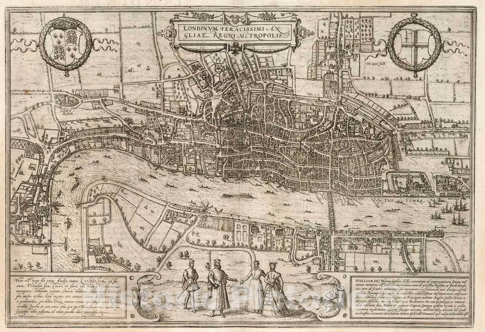 Historic Map : Vol VI (A) Londinum Feracissimi (London)., 1640, Vintage Wall Decor