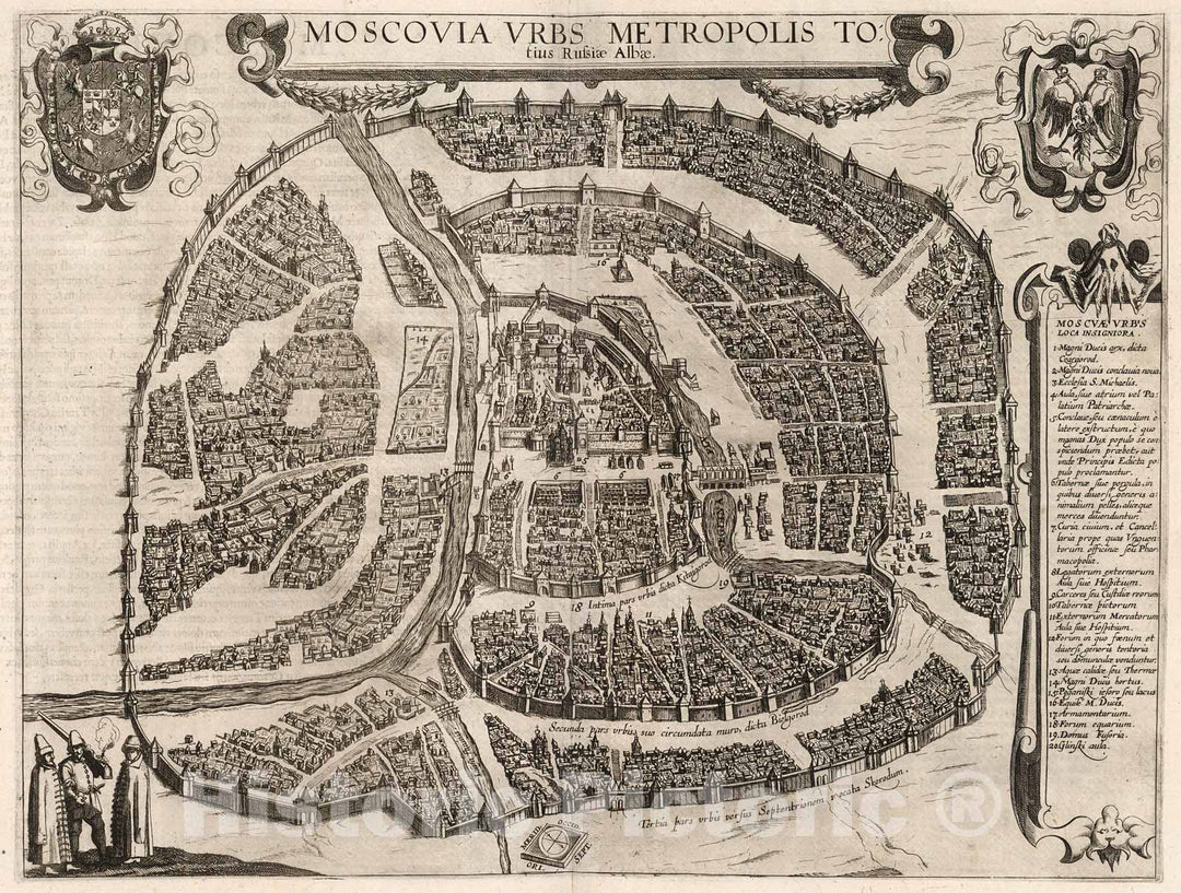 Historic Map : Vol VI (54) Moscovia (Moscow)., 1640, Vintage Wall Decor