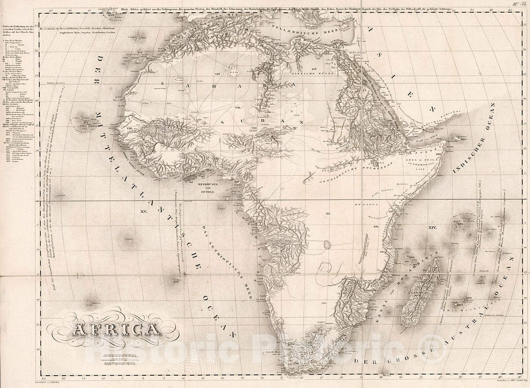 Historic Map : Africa., 1830, Vintage Wall Decor