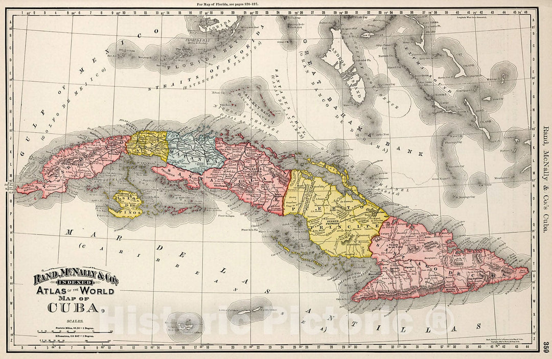 Historic Map : Cuba., 1894, Vintage Wall Decor