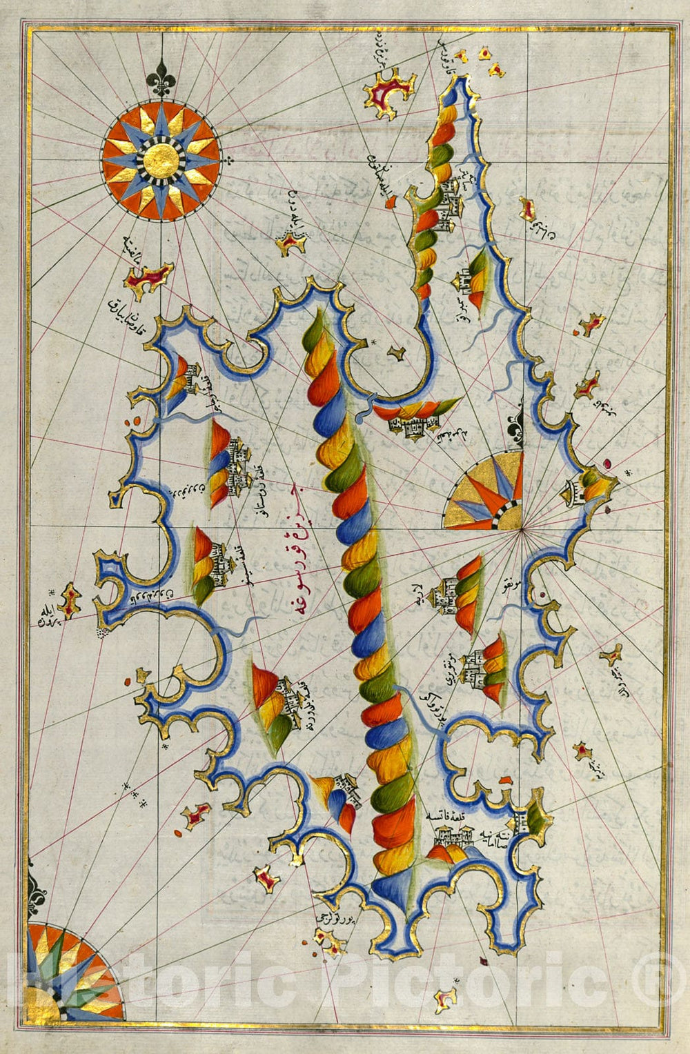 Historic Map : fol. 229a Island of Corsica, 1700, Vintage Wall Decor