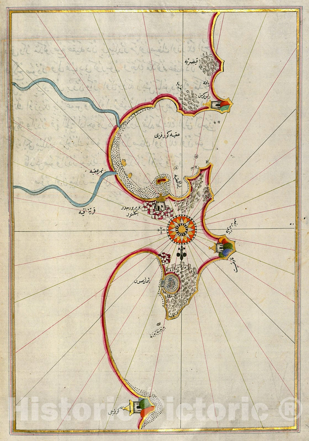 Historic Map : Eastern Mediterranean coastline (the Gulf of Aqaba) with Jaffa and Caesarea (present-day Israel), 1700, Vintage Wall Decor