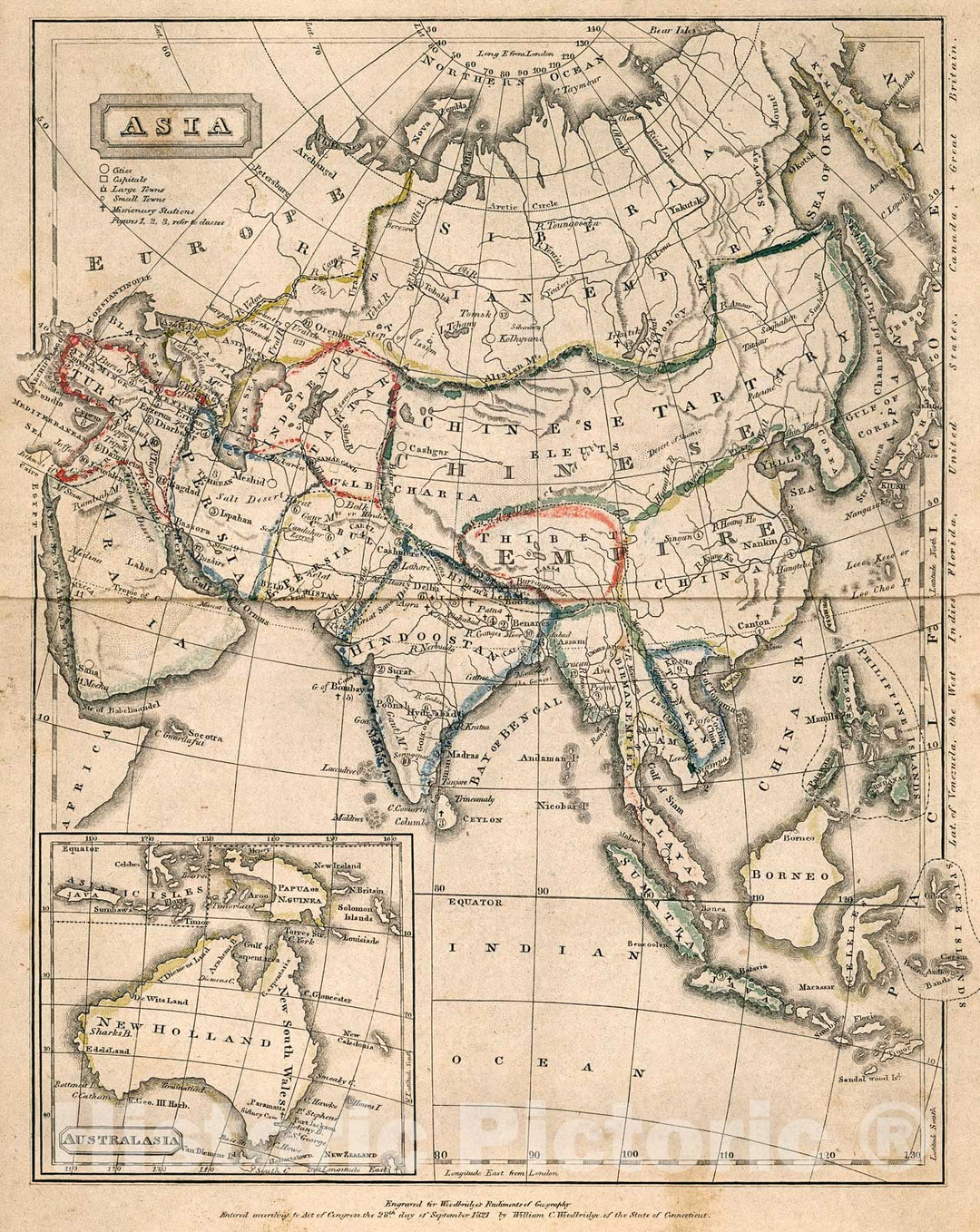 Historic Map : Asia., 1823, Vintage Wall Decor