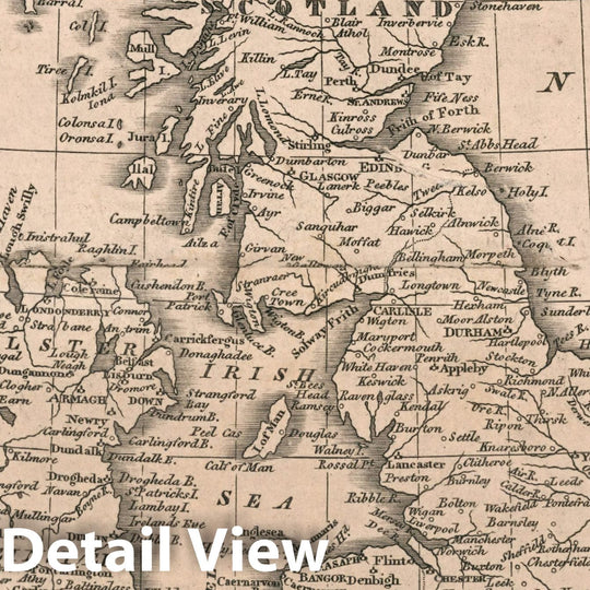 Historic Map : Britain or the United Kingdom of England, Scotland and Ireland., 1823, Vintage Wall Decor