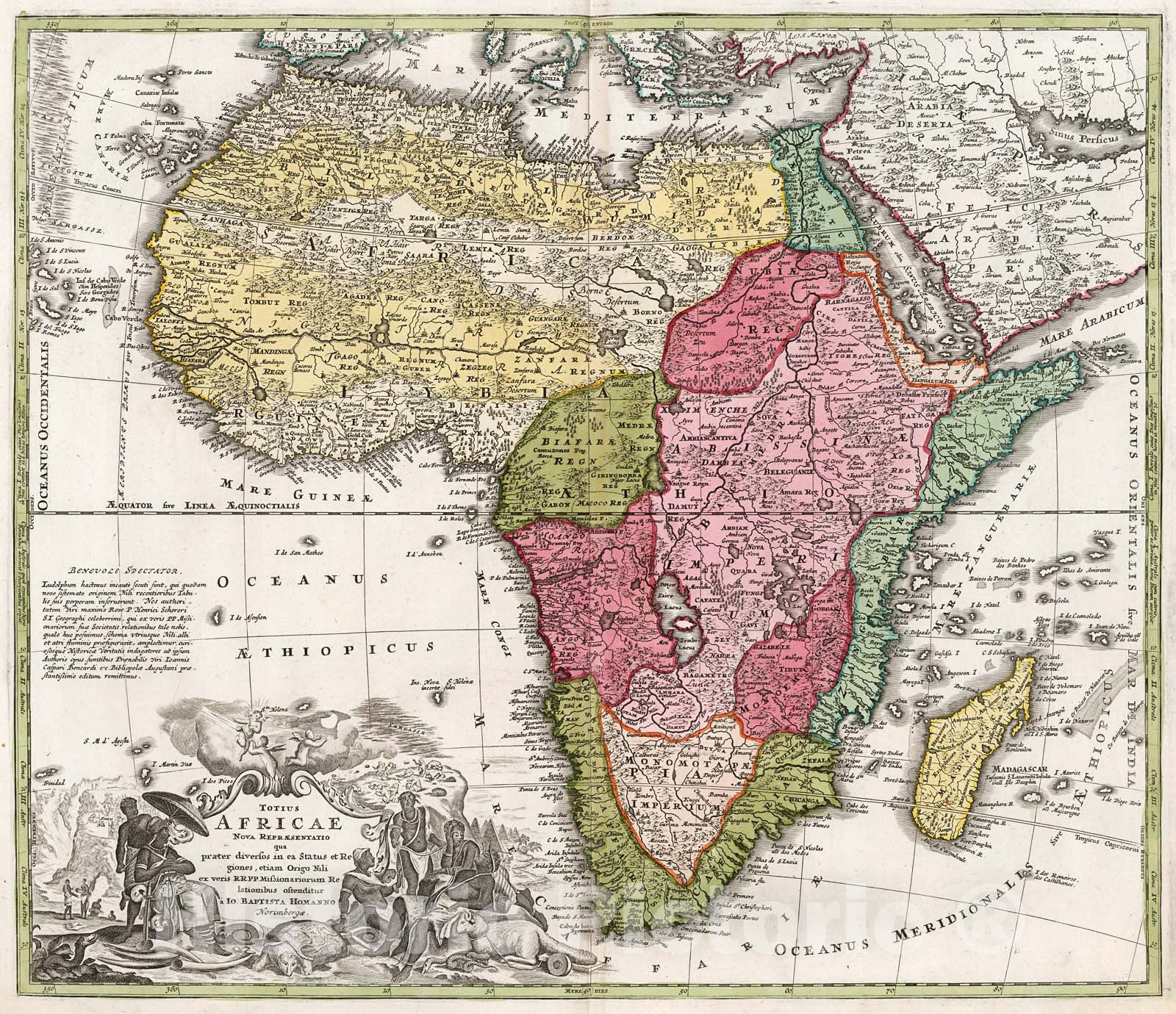 Historic Map : Totius Africae., 1716, Vintage Wall Decor