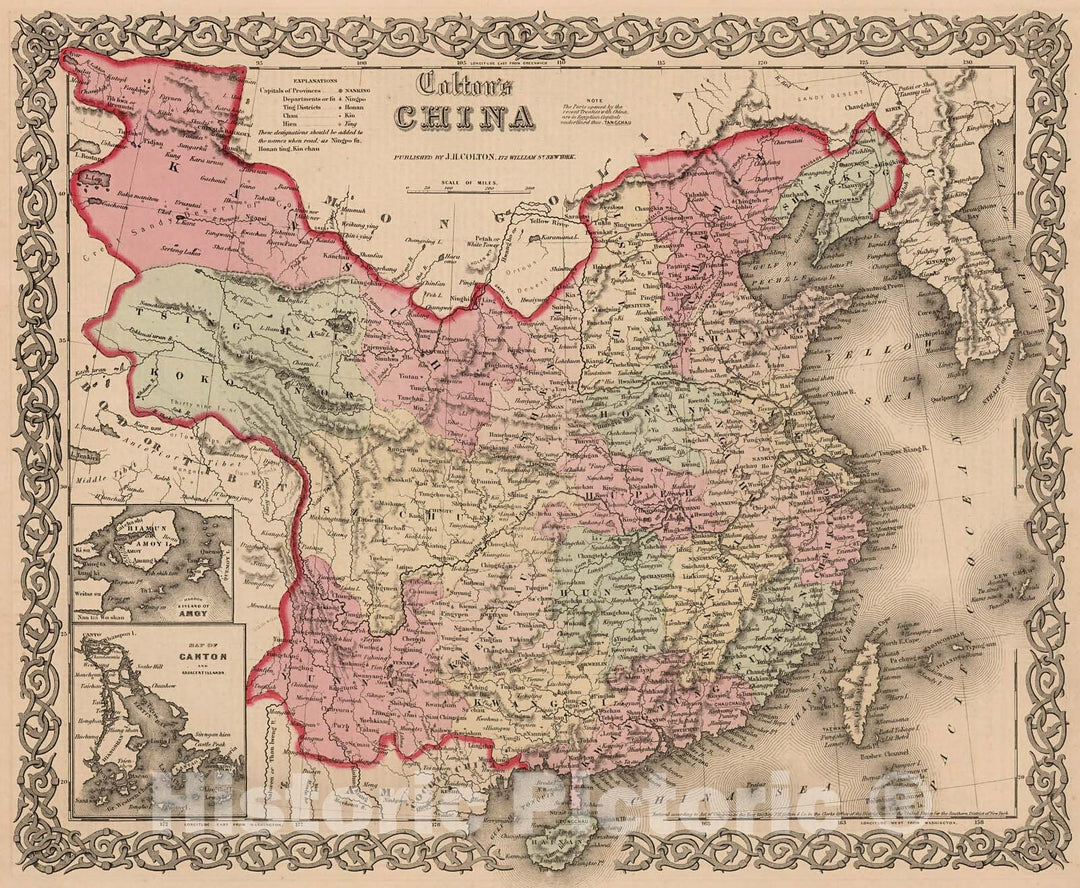 Historic Map : China., 1861, Vintage Wall Decor