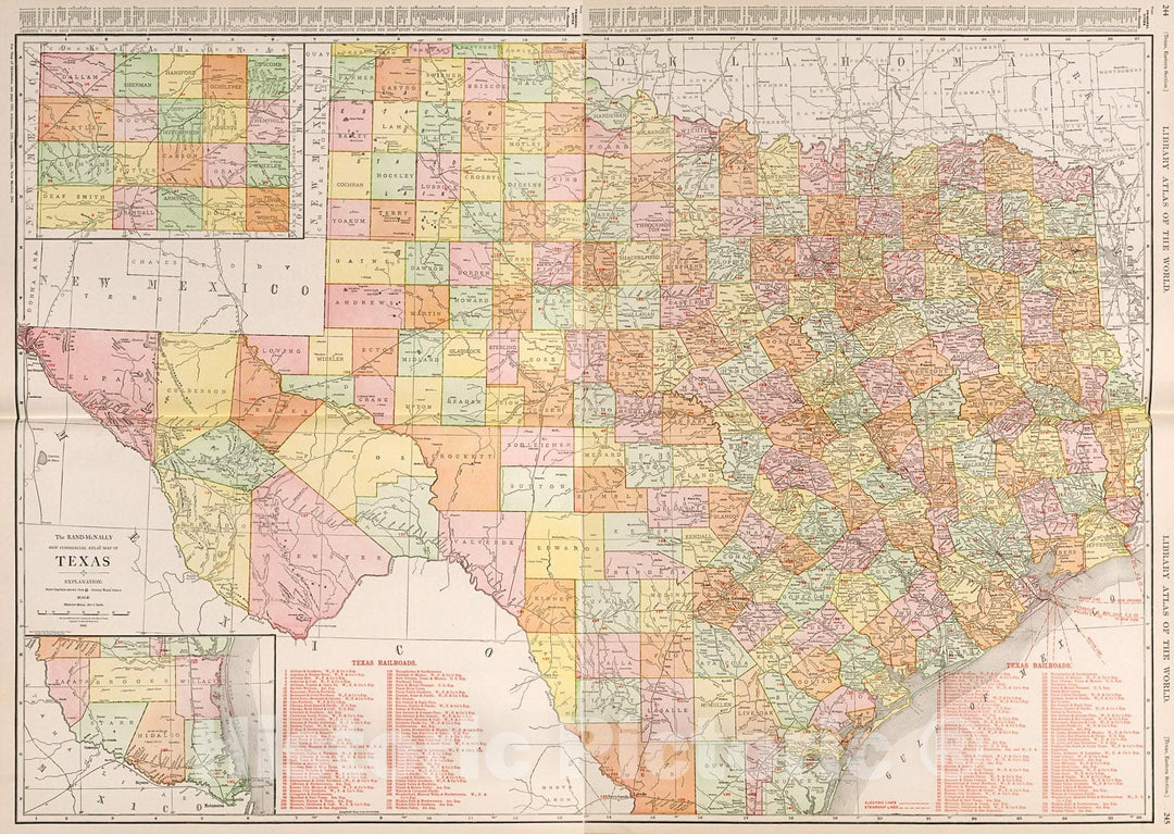 Historic Map : Texas., 1912, Vintage Wall Decor