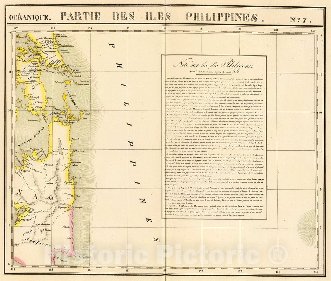 Historic Map : Partie, Iles Philippines. Oceanique no. 7., 1827, Vintage Wall Decor