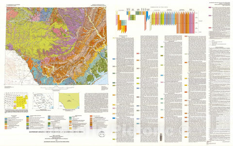 Map : Quaternary geologic map of the Austin four degrees x six degrees quadrangle, United States, 1993 Cartography Wall Art :