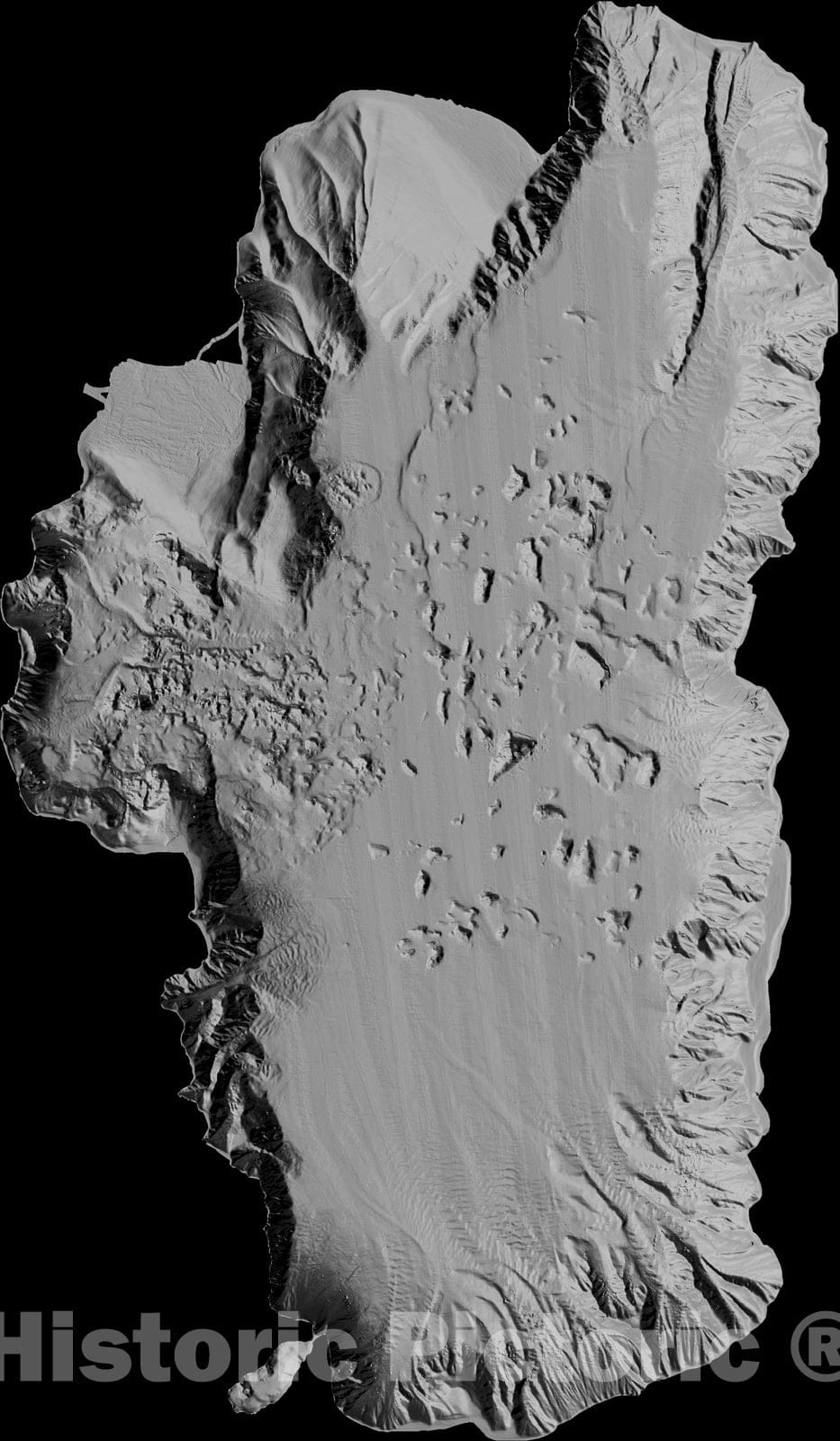 Map : Sea-floor images and data from multibeam surveys in San Francisco Bay, southern California, Hawaii, the Gulf of Mexico, and Lake Tahoe, 1999 Cartography Wall Art :