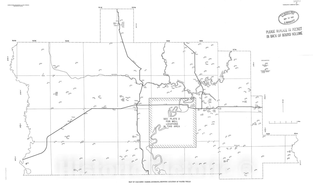 Map : The geology and ground-water resources of Calcasieu Parish, Louisiana, 1960 Cartography Wall Art :