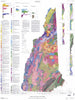 Map : Bedrock geologic map of New Hampshire, 1997 Cartography Wall Art :