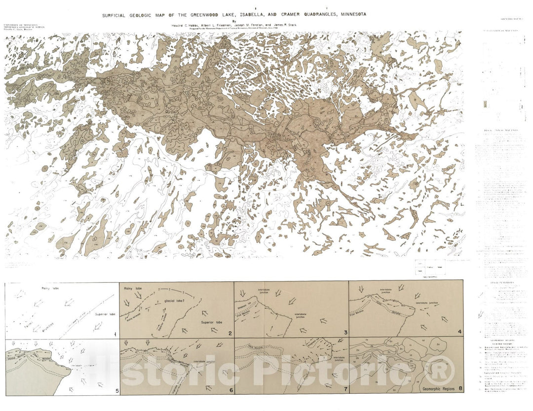 Map : Surficial geologic map of the Greenwood Lake, Isabella, and Cramer quadrangles, 1988 Cartography Wall Art :