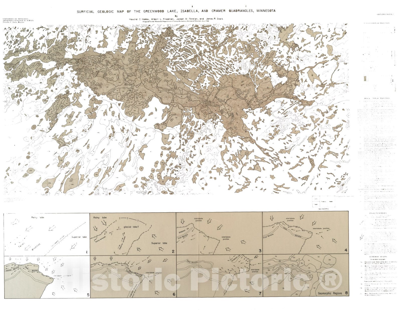 Map : Surficial geologic map of the Greenwood Lake, Isabella, and Cramer quadrangles, 1988 Cartography Wall Art :