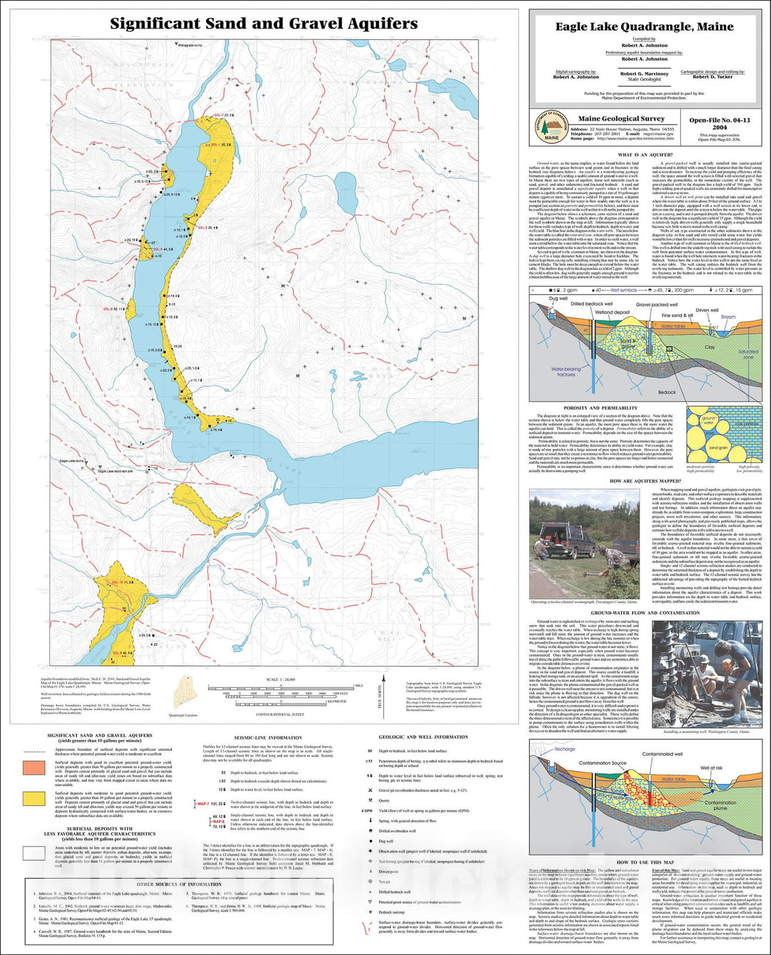 Map : Significant sand and gravel aquifers in the Eagle Lake quadrangle, Maine, 2004 Cartography Wall Art :