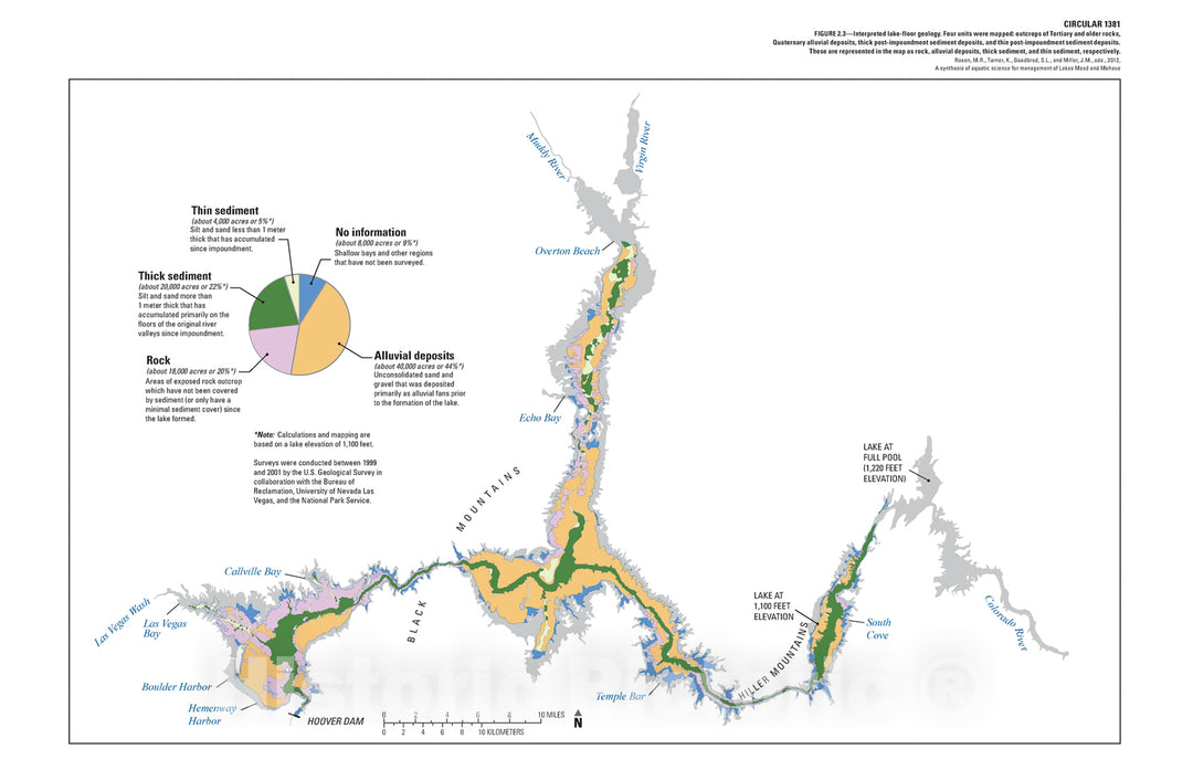 Map : A synthesis of aquatic science for management of Lakes Mead and Mohave [Arizona; Nevada], 2013 Cartography Wall Art :