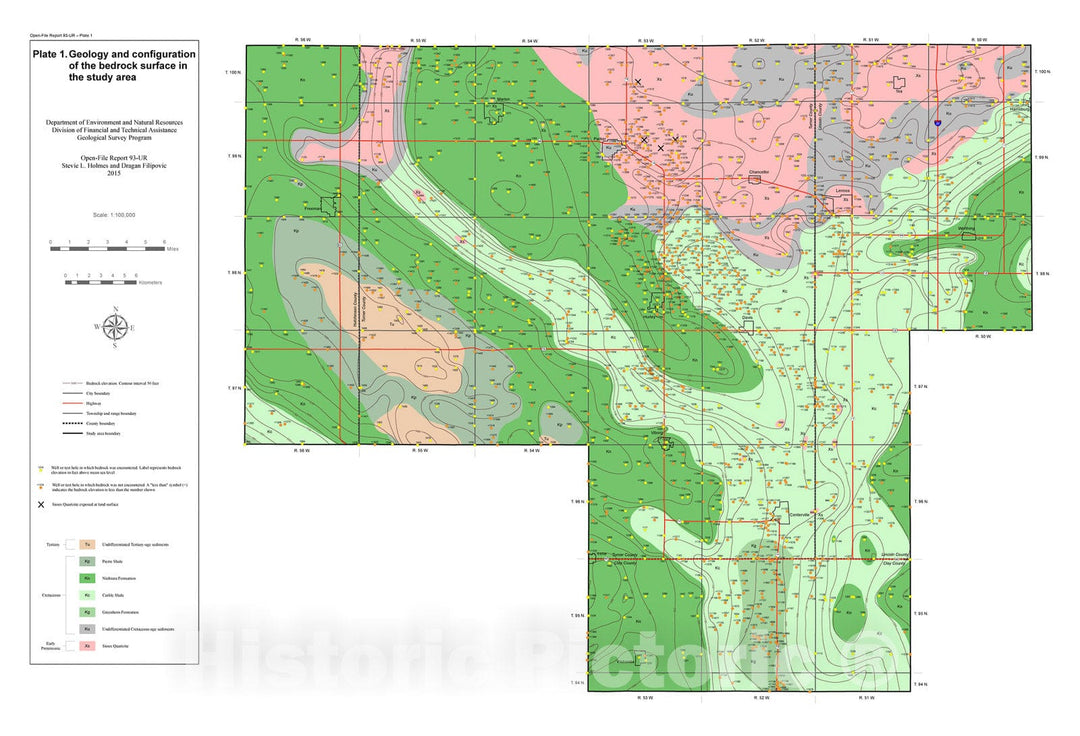 Map : Hydrogeologic investigation of the Upper-Vermillion-Missouri aquifer, 2015 Cartography Wall Art :