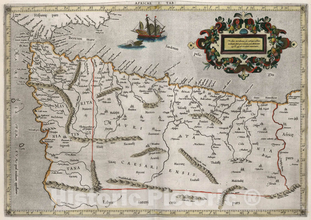 Historic Map : Africae I Tabvla, 1618, Vintage Wall Art