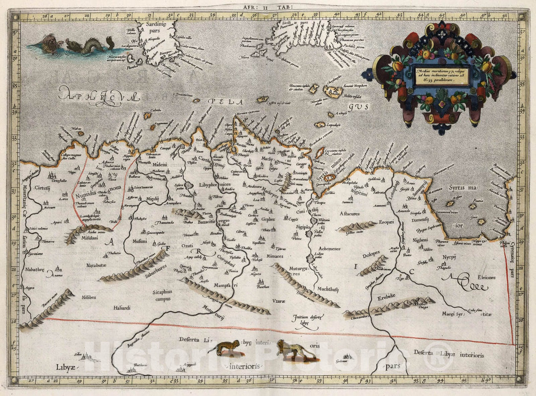 Historic Map : Africae, II Tabvla, 1618, Vintage Wall Art