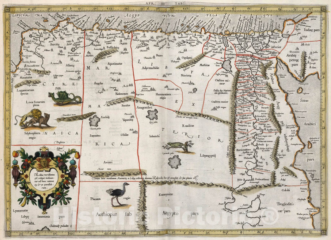 Historic Map : Africae, III Tabvla, 1618, Vintage Wall Art