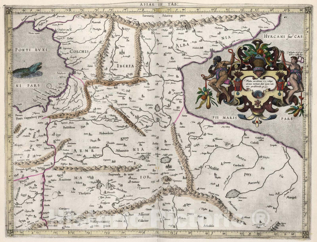 Historic Map : Asiae, III Tabvla, 1618, Vintage Wall Art