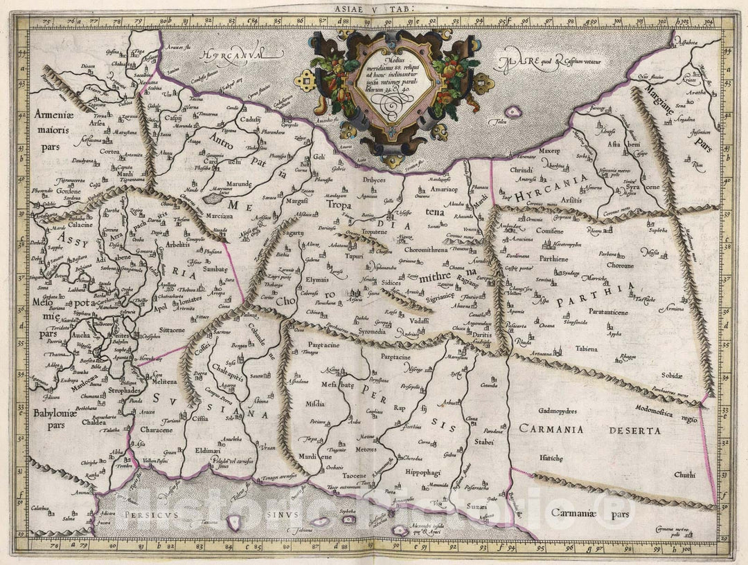 Historic Map : Asiae, V Tab., 1618, Vintage Wall Art