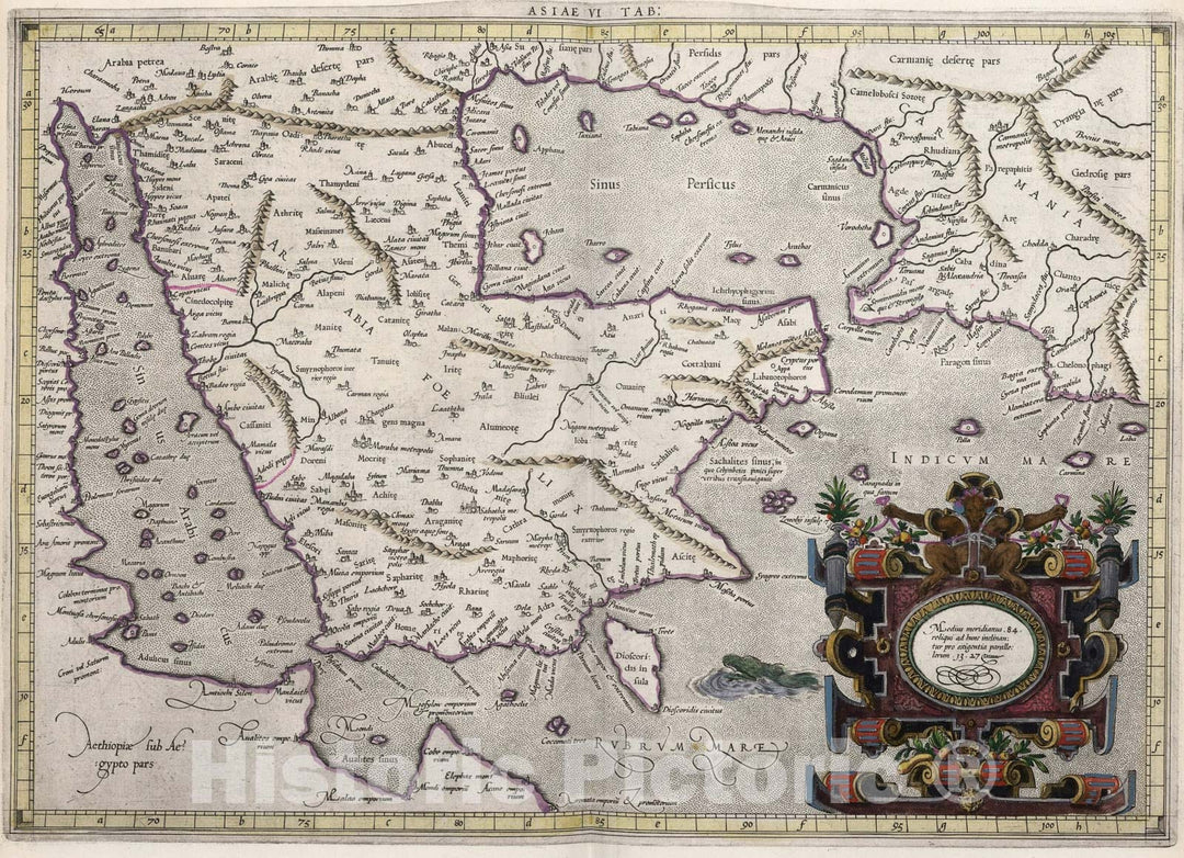 Historic Map : Asiae, VI Tab, 1618, Vintage Wall Art