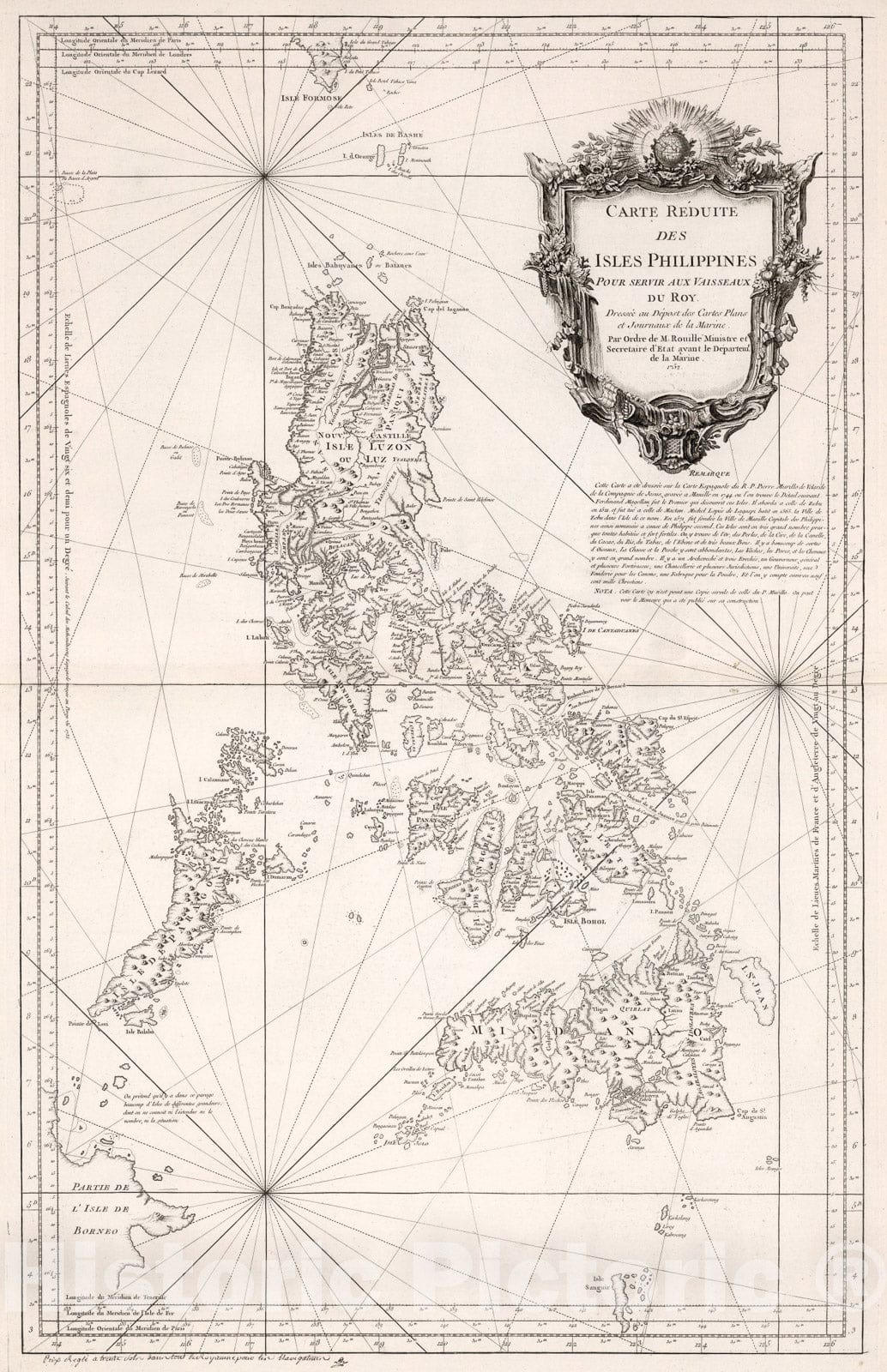 Historic Map : Carte Reduite des Isles Philippines., 1752, Vintage Wall Art