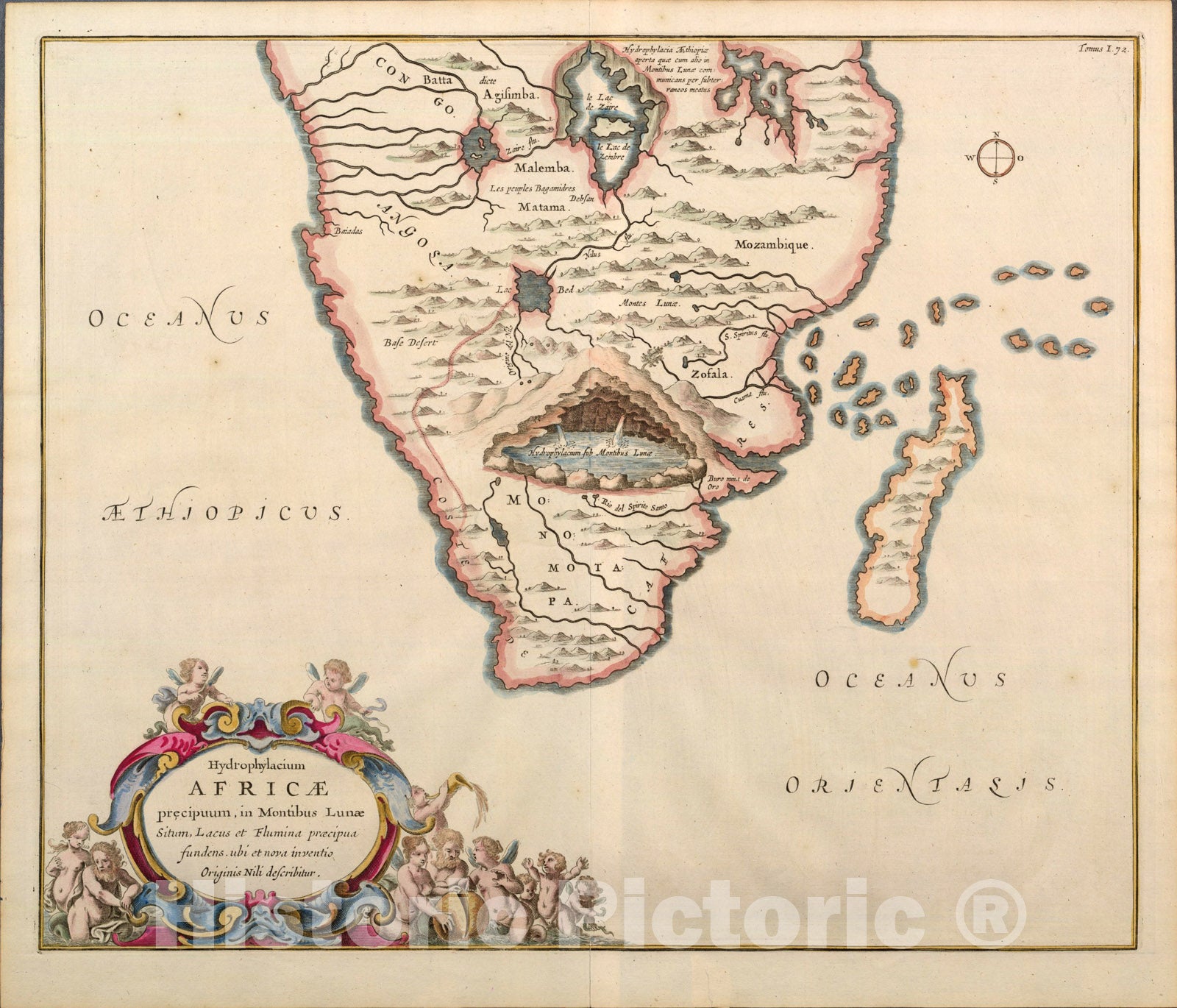 Historic Map : Hydrophylacium Africae precipuum, 1665, Vintage Wall Art