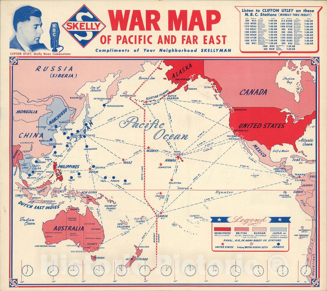 Historic Map : War map of the Pacific and Far East, 1944, Vintage Wall Art